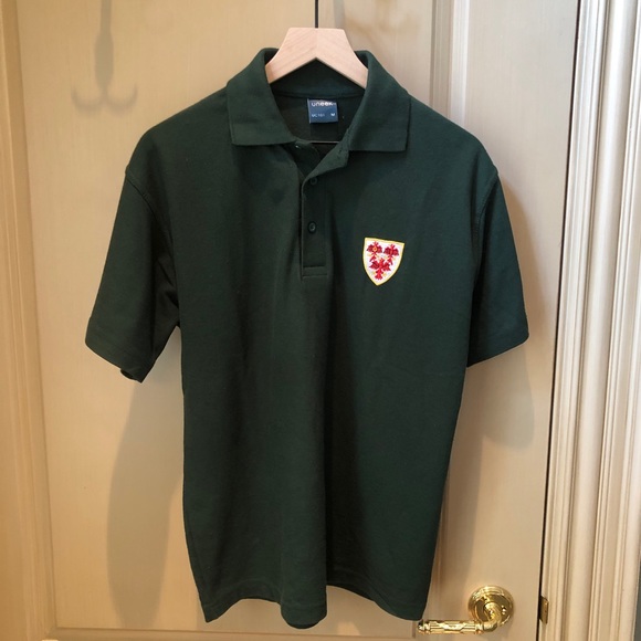 University of Oxford Queen's College Custom Polo Shirt, Bottle Green, Size M - Picture 1 of 16